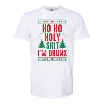 Funny Christmas I Ho Ho Holy Shit IM Drunk Softstyle CVC T-Shirt