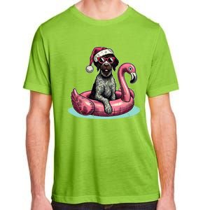 Funny Christmas In July Gwp Dog Mom Santa Flamingo Floatie Cool Gift Adult ChromaSoft Performance T-Shirt