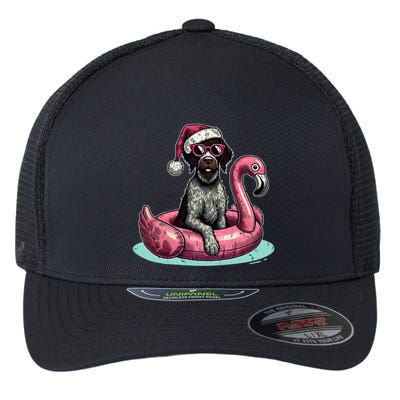 Funny Christmas In July Gwp Dog Mom Santa Flamingo Floatie Cool Gift Flexfit Unipanel Trucker Cap