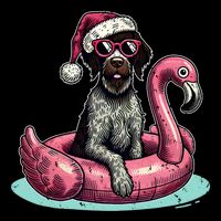 Funny Christmas In July Gwp Dog Mom Santa Flamingo Floatie Cool Gift Impact Tech Backpack