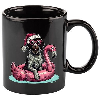 Funny Christmas In July Gwp Dog Mom Santa Flamingo Floatie Cool Gift 11oz C Handle Ceramic Mug