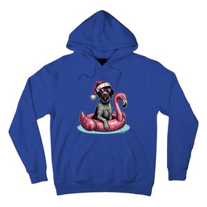 Funny Christmas In July Gwp Dog Mom Santa Flamingo Floatie Cool Gift Hoodie