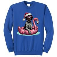 Funny Christmas In July Gwp Dog Mom Santa Flamingo Floatie Cool Gift Sweatshirt