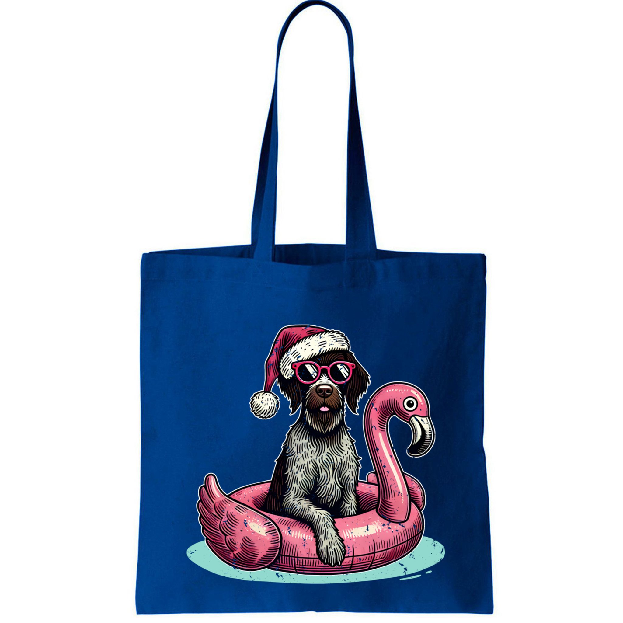 Funny Christmas In July Gwp Dog Mom Santa Flamingo Floatie Cool Gift Bag