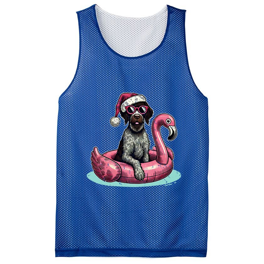 Funny Christmas In July Gwp Dog Mom Santa Flamingo Floatie Cool Gift Mesh Reversible Basketball Jersey Tank