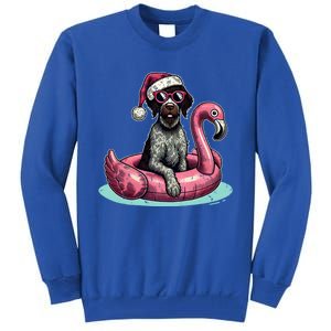 Funny Christmas In July Gwp Dog Mom Santa Flamingo Floatie Cool Gift Tall Sweatshirt