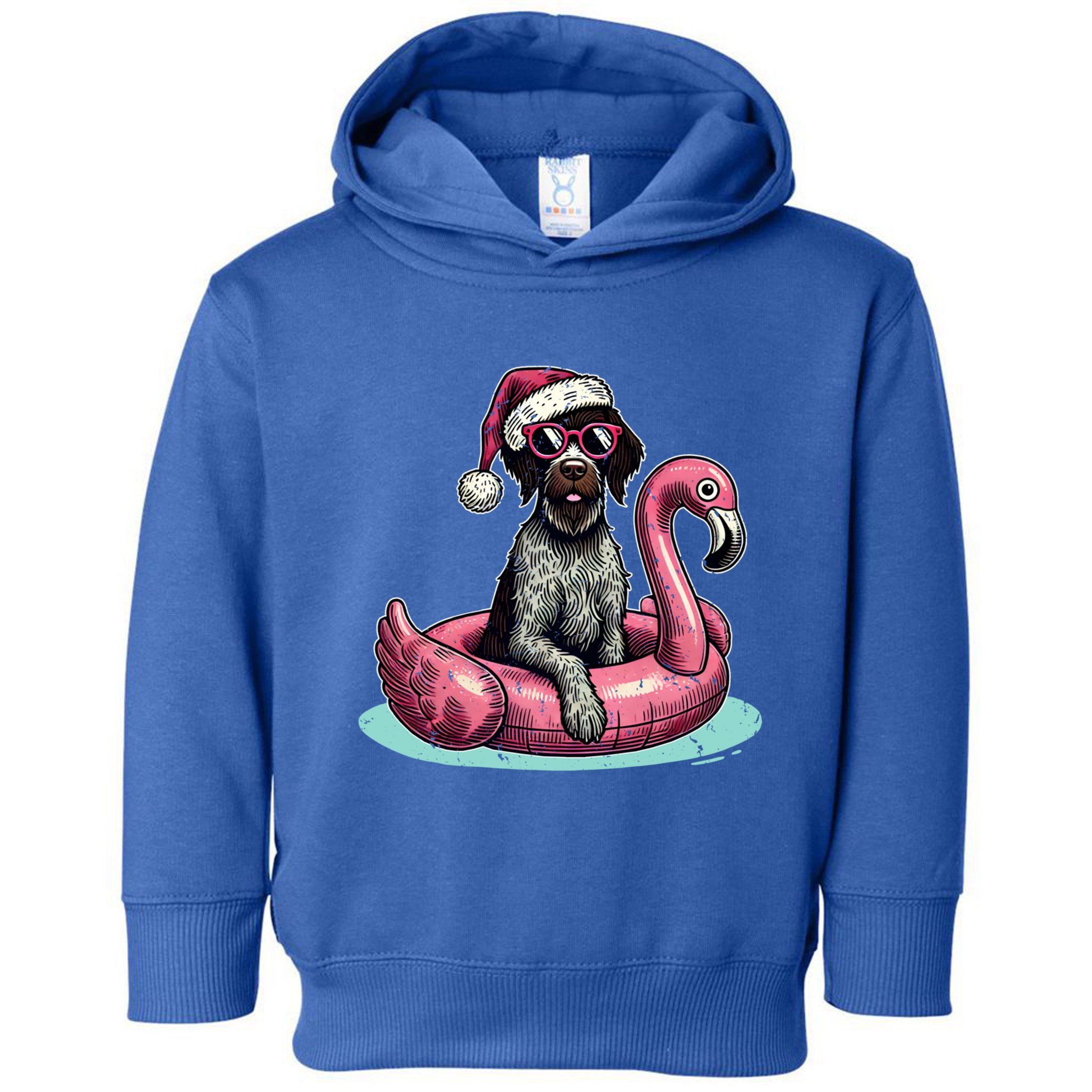 Funny Christmas In July Gwp Dog Mom Santa Flamingo Floatie Cool Gift Toddler Hoodie