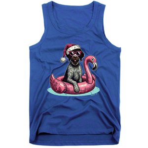 Funny Christmas In July Gwp Dog Mom Santa Flamingo Floatie Cool Gift Tank Top