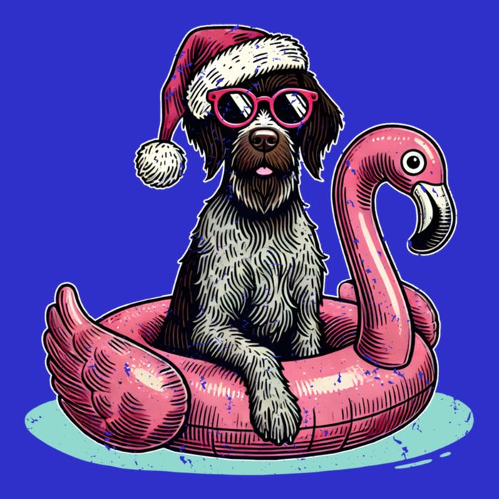 Funny Christmas In July Gwp Dog Mom Santa Flamingo Floatie Cool Gift Toddler T-Shirt