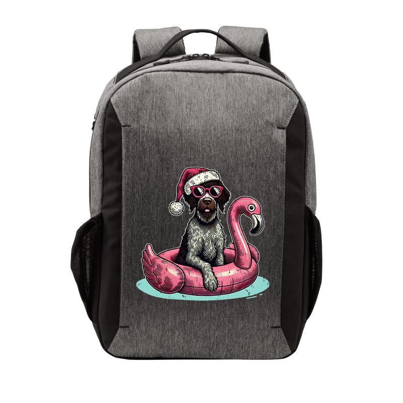 Funny Christmas In July Gwp Dog Mom Santa Flamingo Floatie Cool Gift Vector Backpack