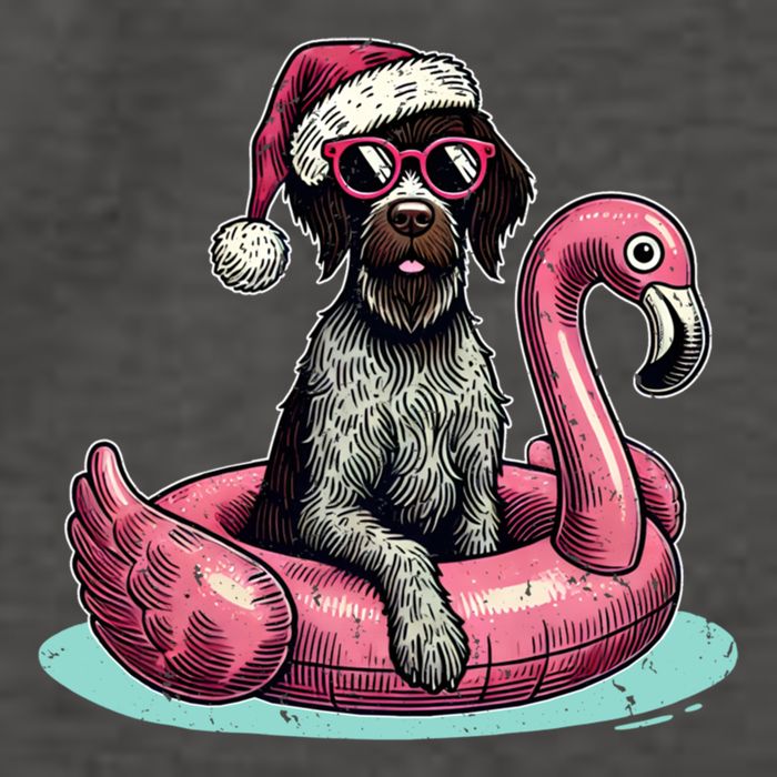 Funny Christmas In July Gwp Dog Mom Santa Flamingo Floatie Cool Gift Vector Backpack