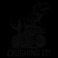 Funny Crushing It T Rex Dinosaur In Monster Truck 16oz Travel Tumbler
