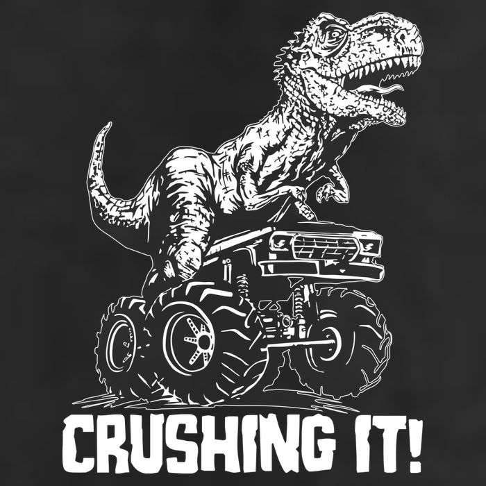 Funny Crushing It T Rex Dinosaur In Monster Truck Golf Towel