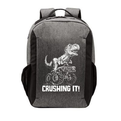 Funny Crushing It T Rex Dinosaur In Monster Truck Vector Backpack