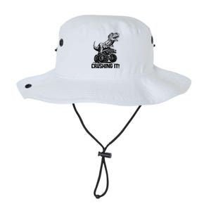 Funny Crushing It T Rex Dinosaur In Monster Truck Legacy Cool Fit Booney Bucket Hat