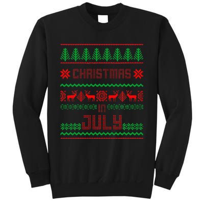 Funny Christmas in July Summer Ugly Sweater Santa Xmas Sweatshirt