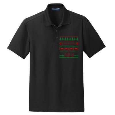 Funny Christmas in July Summer Ugly Sweater Santa Xmas Dry Zone Grid Polo