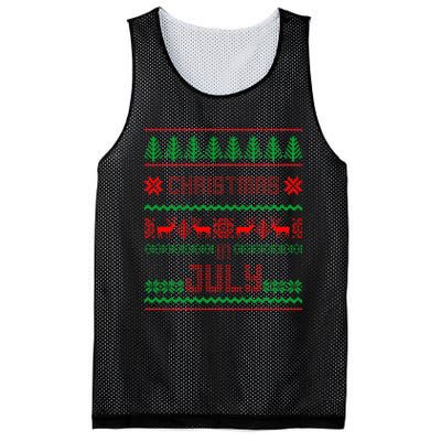 Funny Christmas in July Summer Ugly Sweater Santa Xmas Mesh Reversible Basketball Jersey Tank