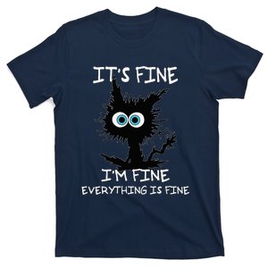 Funny cat It's Fine I'm Fine Everything Is Fine cat kitty T-Shirt