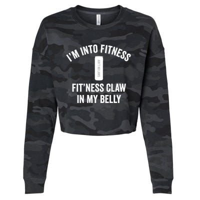 Fitness Claw In Belly Hard Seltzer Gift Cropped Pullover Crew