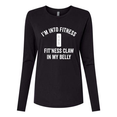 Fitness Claw In Belly Hard Seltzer Gift Womens Cotton Relaxed Long Sleeve T-Shirt