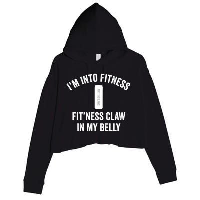 Fitness Claw In Belly Hard Seltzer Gift Crop Fleece Hoodie