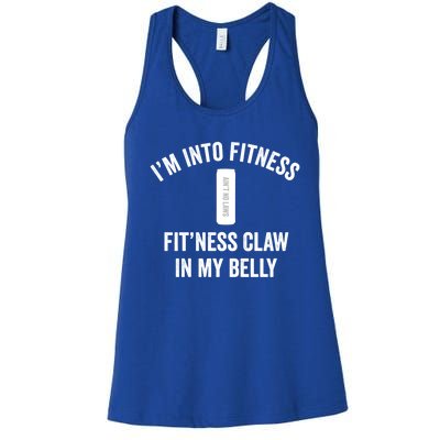 Fitness Claw In Belly Hard Seltzer Gift Women's Racerback Tank