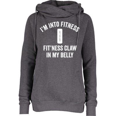 Fitness Claw In Belly Hard Seltzer Gift Womens Funnel Neck Pullover Hood