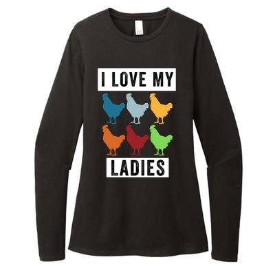 Funny Chicken I Love My Ladies, Funny Backyard Chickens Womens CVC Long Sleeve Shirt