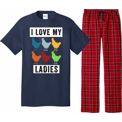 Funny Chicken I Love My Ladies, Funny Backyard Chickens Pajama Set