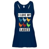 Funny Chicken I Love My Ladies, Funny Backyard Chickens Ladies Essential Flowy Tank