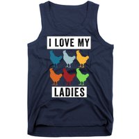 Funny Chicken I Love My Ladies, Funny Backyard Chickens Tank Top