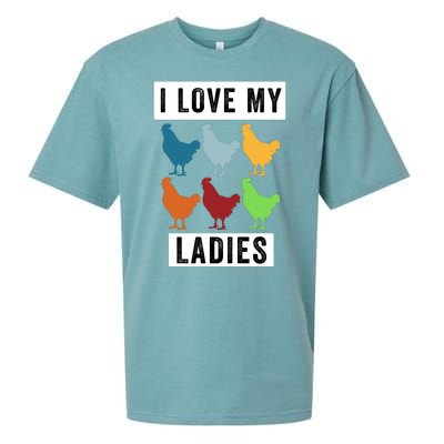 Funny Chicken I Love My Ladies, Funny Backyard Chickens Sueded Cloud Jersey T-Shirt