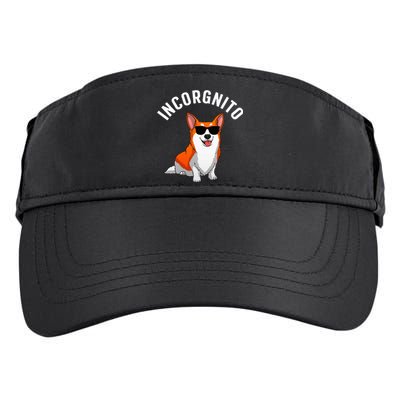 Funny Corgi Incorgnito Art For Corgi Dog Lovers Adult Drive Performance Visor