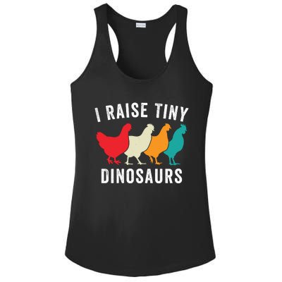 Funny Chicken I Raise Tiny Dinosaurs, Funny Backyard Chickens, Homestead Chicken Ladies PosiCharge Competitor Racerback Tank