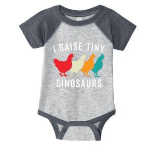 Funny Chicken I Raise Tiny Dinosaurs, Funny Backyard Chickens, Homestead Chicken Infant Baby Jersey Bodysuit