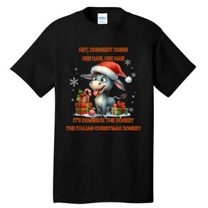 Funny Christmas Italian Christmas Donkey Dominick The Donkey Tall T-Shirt