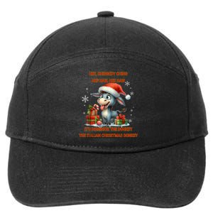 Funny Christmas Italian Christmas Donkey Dominick The Donkey 7-Panel Snapback Hat