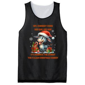 Funny Christmas Italian Christmas Donkey Dominick The Donkey Mesh Reversible Basketball Jersey Tank