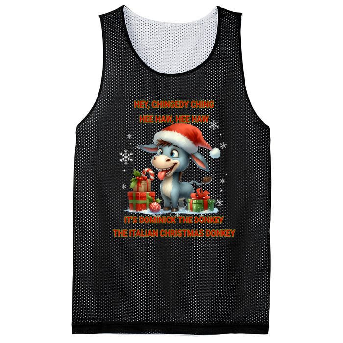 Funny Christmas Italian Christmas Donkey Dominick The Donkey Mesh Reversible Basketball Jersey Tank