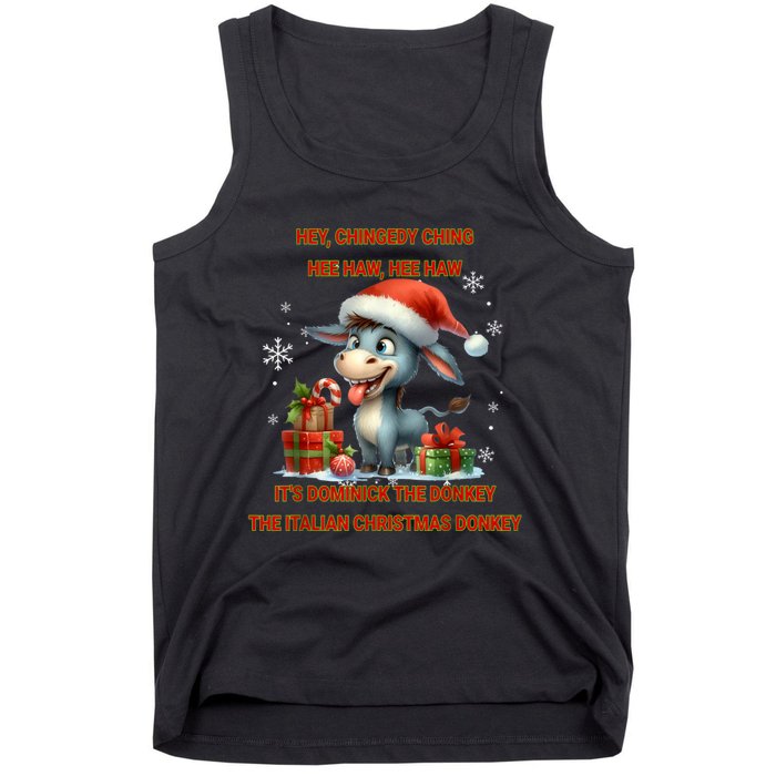 Funny Christmas Italian Christmas Donkey Dominick The Donkey Tank Top