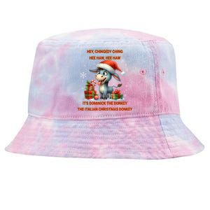 Funny Christmas Italian Christmas Donkey Dominick The Donkey Tie-Dyed Bucket Hat