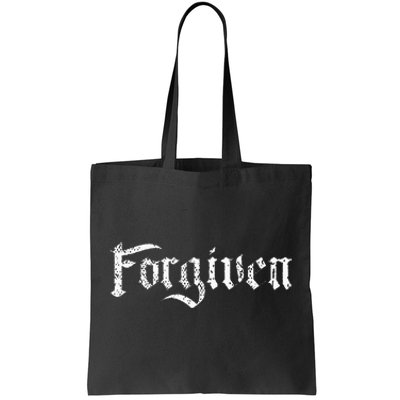 Forgiven Christian Inspirational Design Tote Bag