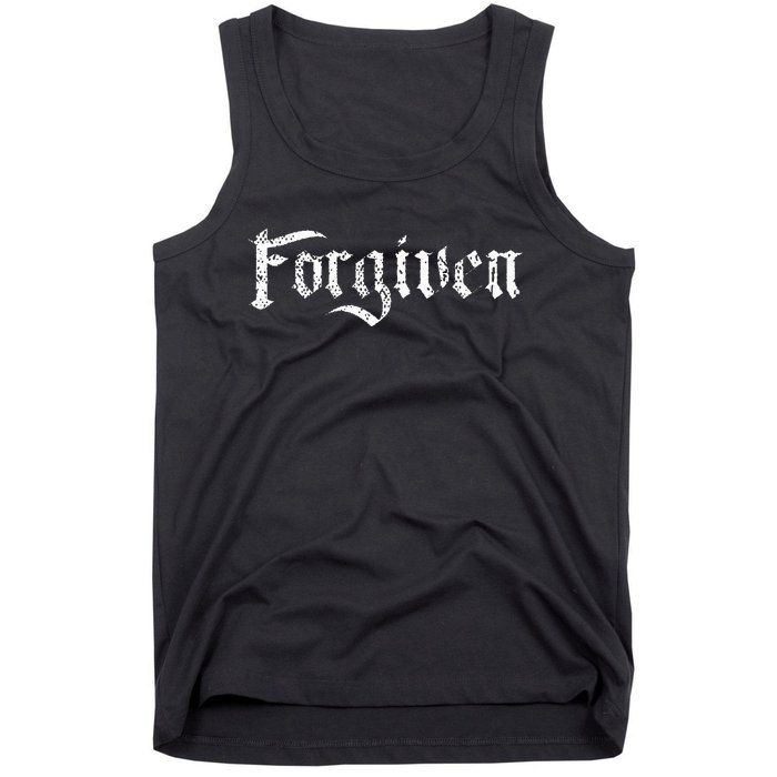 Forgiven Christian Inspirational Design Tank Top