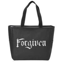 Forgiven Christian Inspirational Design Zip Tote Bag