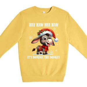 Funny Christmas Italian Christmas Donkey Dominic The Donkey Premium Crewneck Sweatshirt