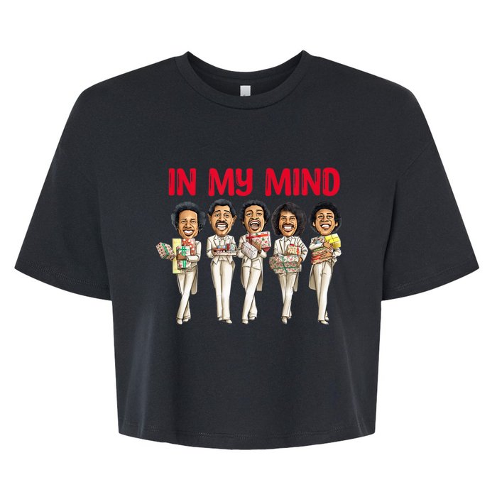 Funny Christmas In My Mind Silent Night Bella+Canvas Jersey Crop Tee