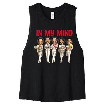 Funny Christmas In My Mind Silent Night Women's Racerback Cropped Tank