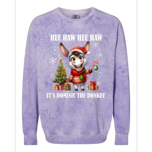 Funny Christmas Italian Christmas Donkey Dominic The Donkey Colorblast Crewneck Sweatshirt