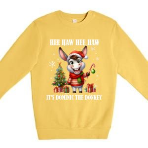 Funny Christmas Italian Christmas Donkey Dominic The Donkey Premium Crewneck Sweatshirt